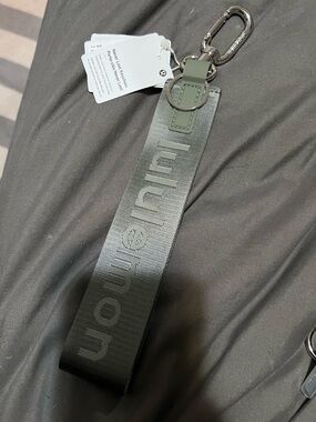 lululemon athletica Olive Green Key Lanyard with Metal Clip